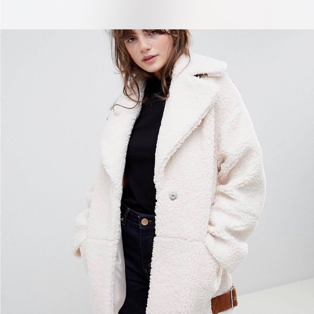 ASOS Off-White Teddy Jacket
